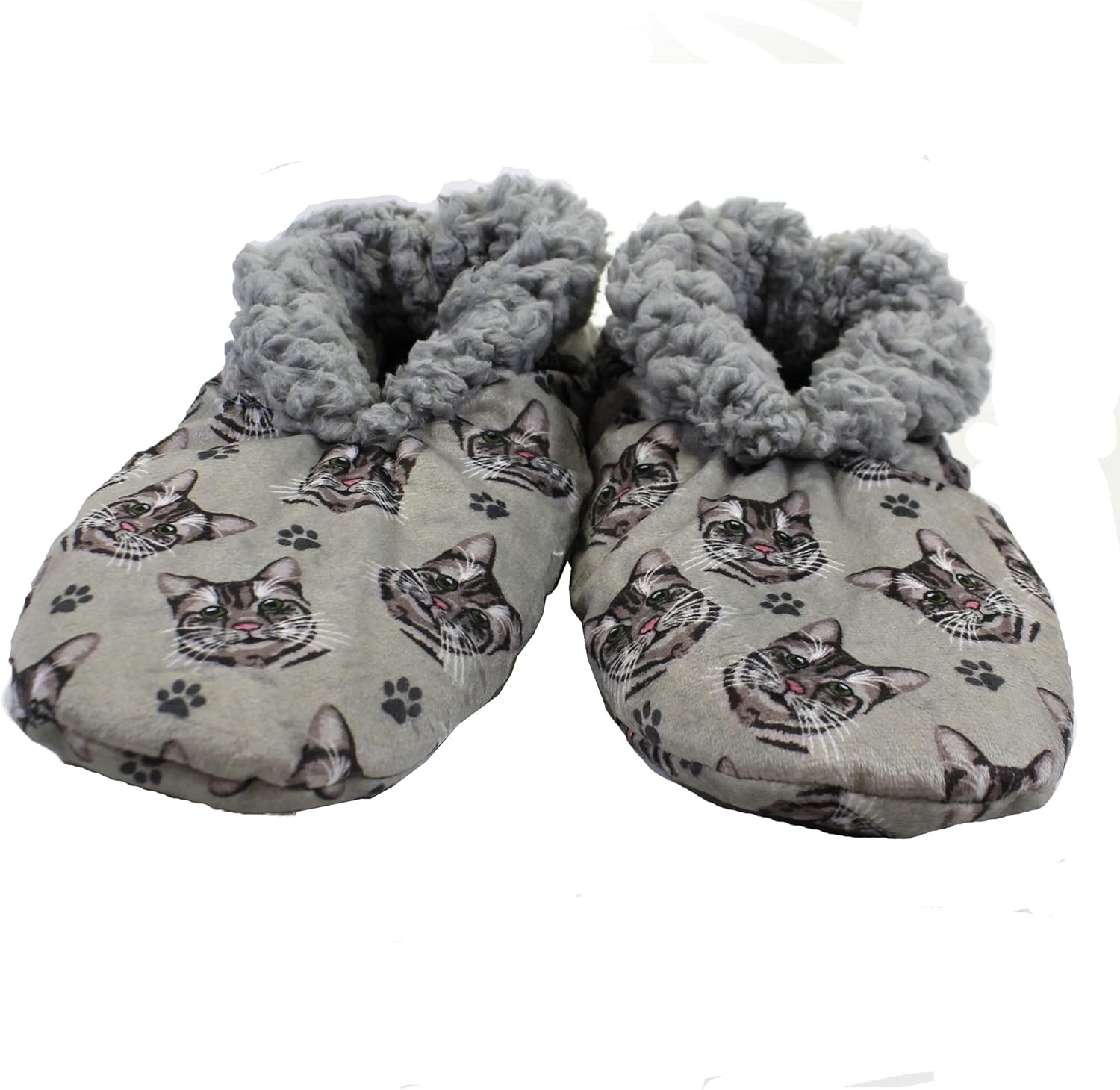 Тапочки Comfies - Уютные домашние тапочки с шерпой для женщин и мужчин - Домашняя обувь - Подарок любителям животных - Нескользящая подошва - Один размер подходит большинству - Унисекс, Silver Tabby Cat
Тапочки Comfies - Уютные домашние тапочки с шерпой для женщин и мужчин - Домашняя обувь - Подарок любителям животных - Нескользящая подошва - Один размер подходит большинству - Унисекс, Silver Tabby Cat