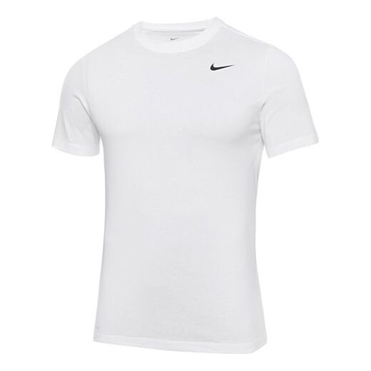 Футболка dri-fit training sports quick dry round neck short sleeve white Nike, белый 
Футболка dri-fit training sports quick dry round neck short sleeve white Nike, белый
