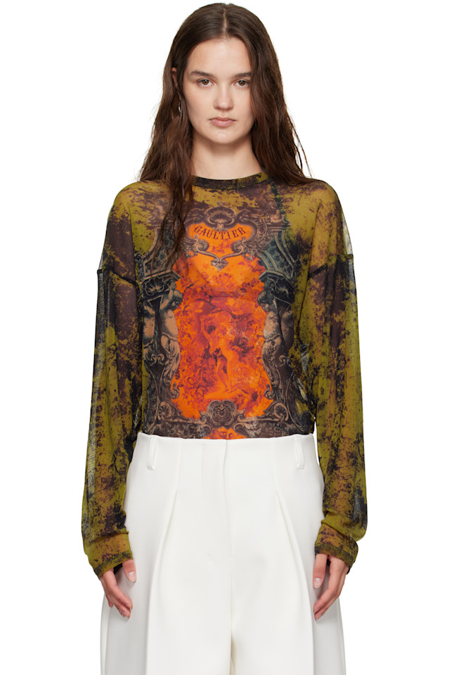 Топ с массивным медальоном Jean Paul Gaultier, оранжевый
Топ с массивным медальоном Jean Paul Gaultier, оранжевый