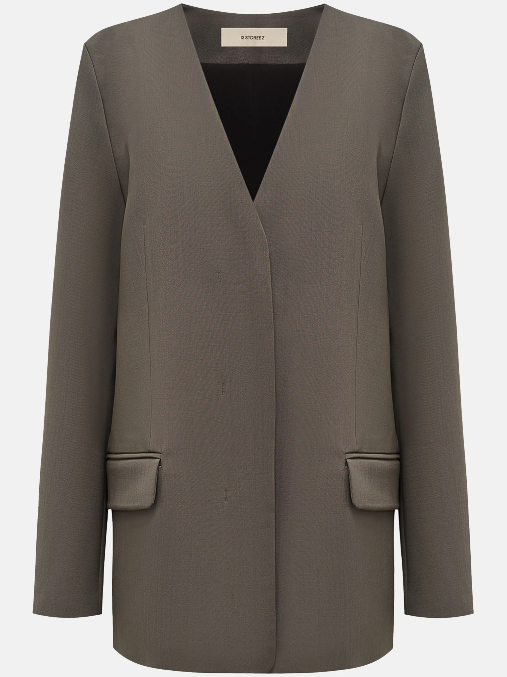 Однобортный блейзер без воротника 12 Storeez, зеленый
Однобортный блейзер без воротника 12 Storeez, зеленый