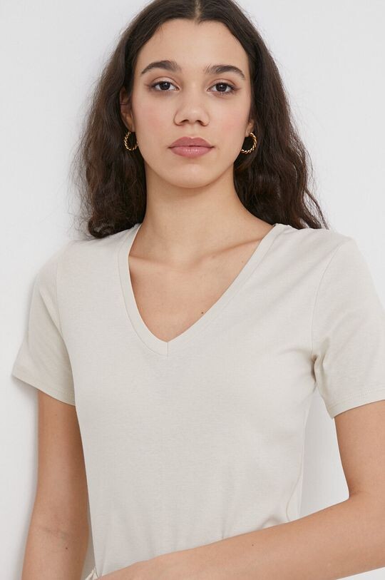 Хлопковая футболка United Colors of Benetton, бежевый
Хлопковая футболка United Colors of Benetton, бежевый