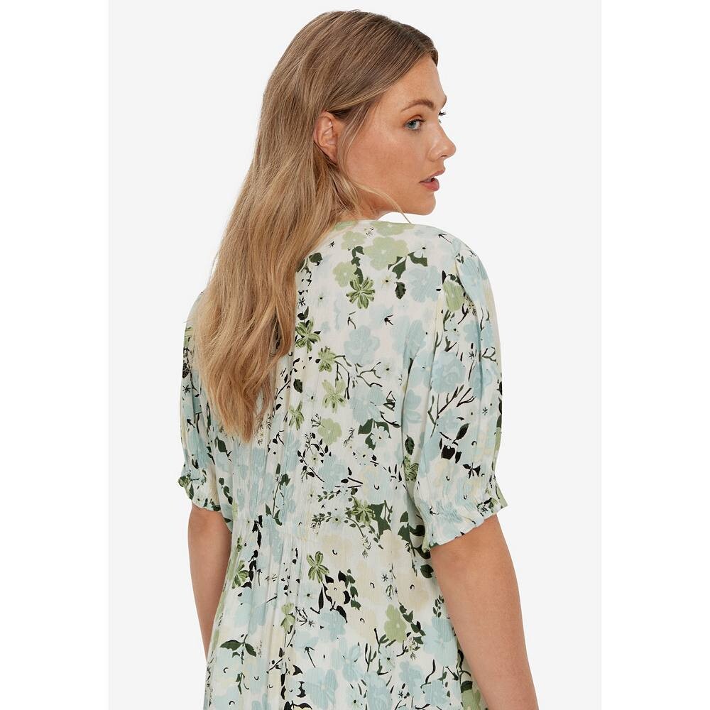 Женская жатая туника на пуговицах спереди Ellos больших размеров, цвет White Aqua Sky Floral
Женская жатая туника на пуговицах спереди Ellos больших размеров, цвет White Aqua Sky Floral