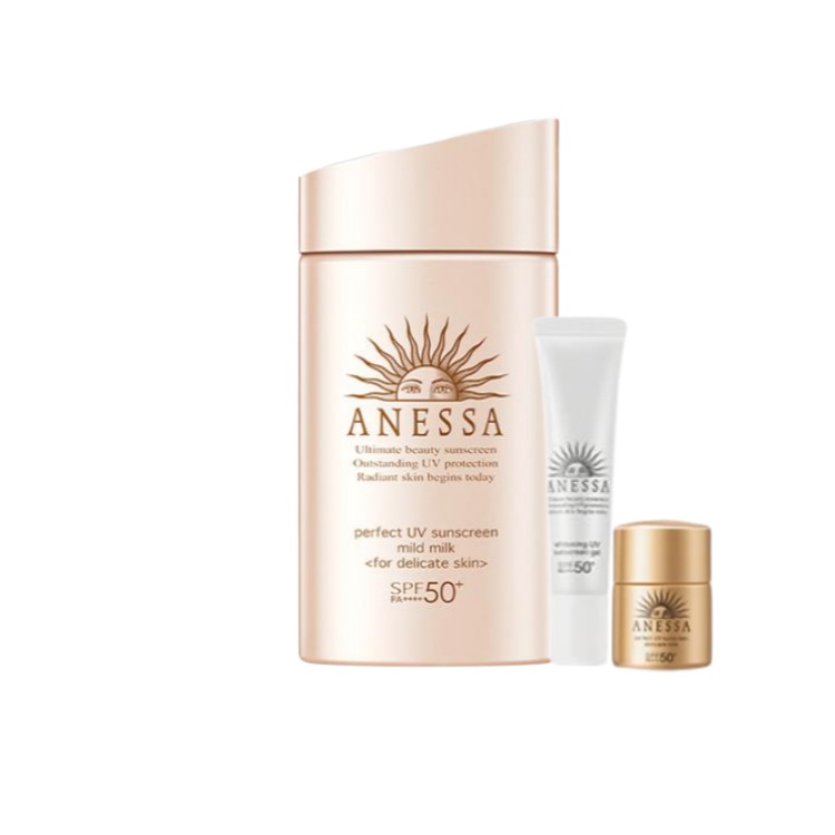 ANESSA ANRESHA Pink Gold Bottle 2020 Edition увлажняющий солнцезащитный крем питающий, освежающий 60мл+15г+12мл
ANESSA ANRESHA Pink Gold Bottle 2020 Edition увлажняющий солнцезащитный крем питающий, освежающий 60мл+15г+12мл