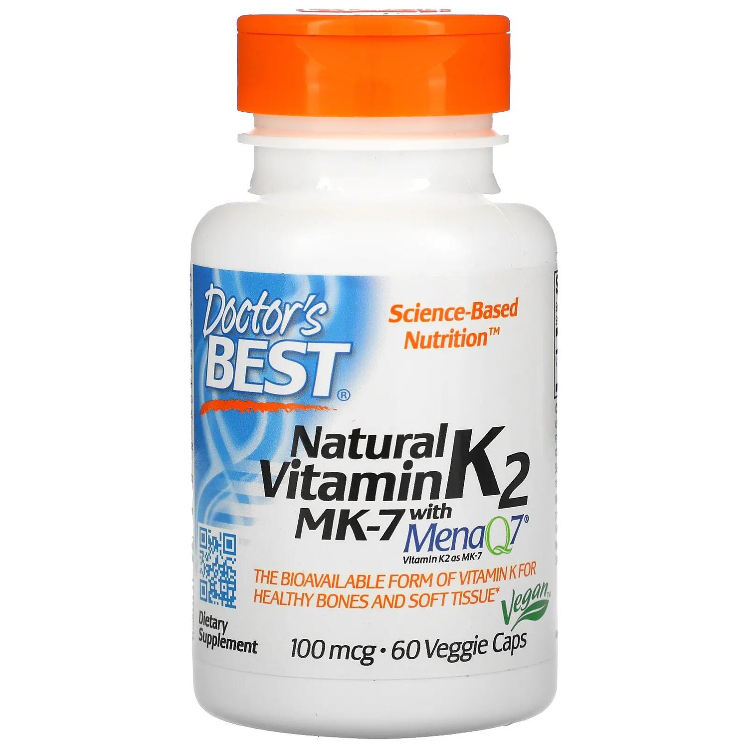 Doctor's Best MK-7 с натуральным витамином К2 MenaQ7 100 мкг 60 овощных капсул
Doctor's Best MK-7 с натуральным витамином К2 MenaQ7 100 мкг 60 овощных капсул