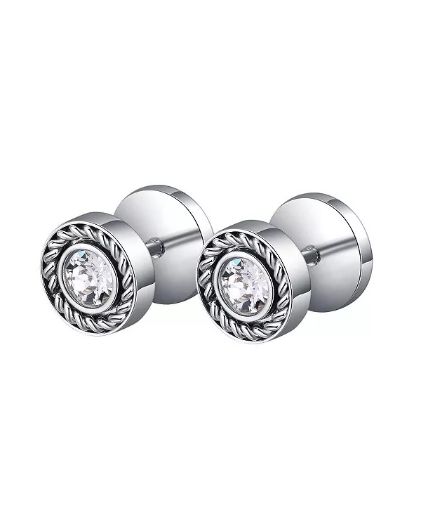 Серьги-Гвоздики из нержавеющей стали с фианитами и веревочным узором Metallo, silver
Серьги-Гвоздики из нержавеющей стали с фианитами и веревочным узором Metallo, silver