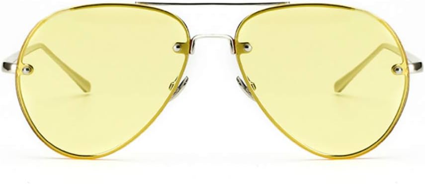 Солнцезащитные очки-авиаторы с двойной перемычкой и металлическими оправами для женщин и мужчин, защита от УФ-излучения UV400, модный дизайн без оправы Zentavi, Clear Tinted Yellow
Солнцезащитные очки-авиаторы с двойной перемычкой и металлическими оправами для женщин и мужчин, защита от УФ-излучения UV400, модный дизайн без оправы Zentavi, Clear Tinted Yellow