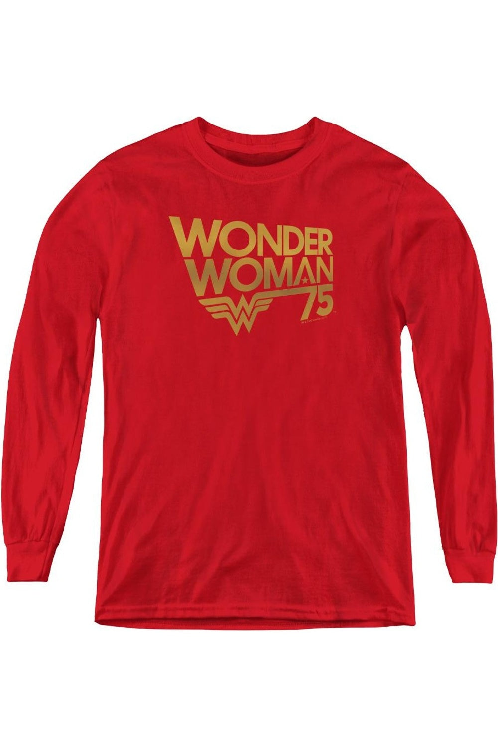 Футболка с длинным рукавом для детей с золотым логотипом Wonder Woman к 75-летию Gildan, красный
Футболка с длинным рукавом для детей с золотым логотипом Wonder Woman к 75-летию Gildan, красный