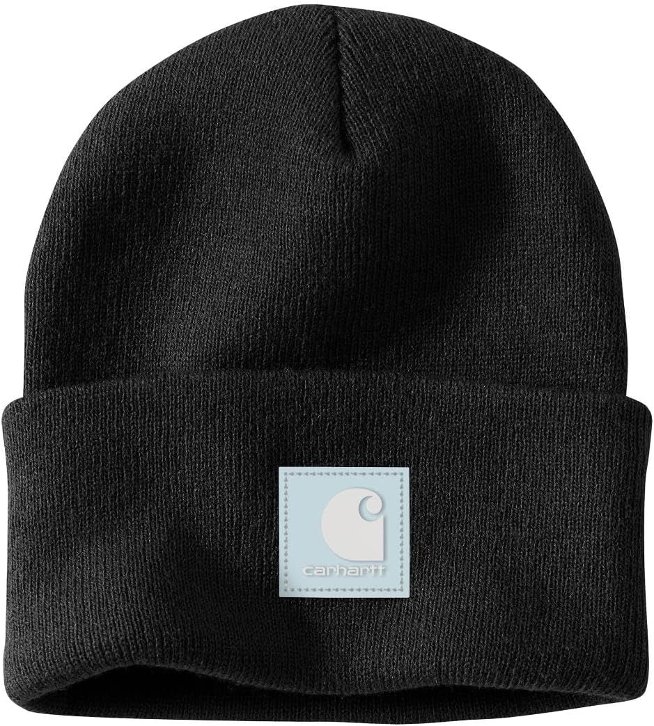 Carhartt мужская вязаная шапка с резиновой нашивкой, Black/Early Fog
Carhartt мужская вязаная шапка с резиновой нашивкой, Black/Early Fog