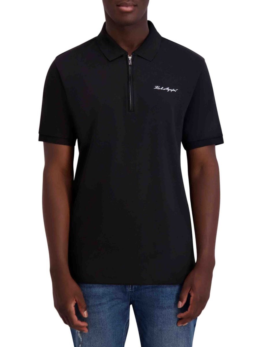 Поло на молнии Karl Lagerfeld Paris, черный
Поло на молнии Karl Lagerfeld Paris, черный