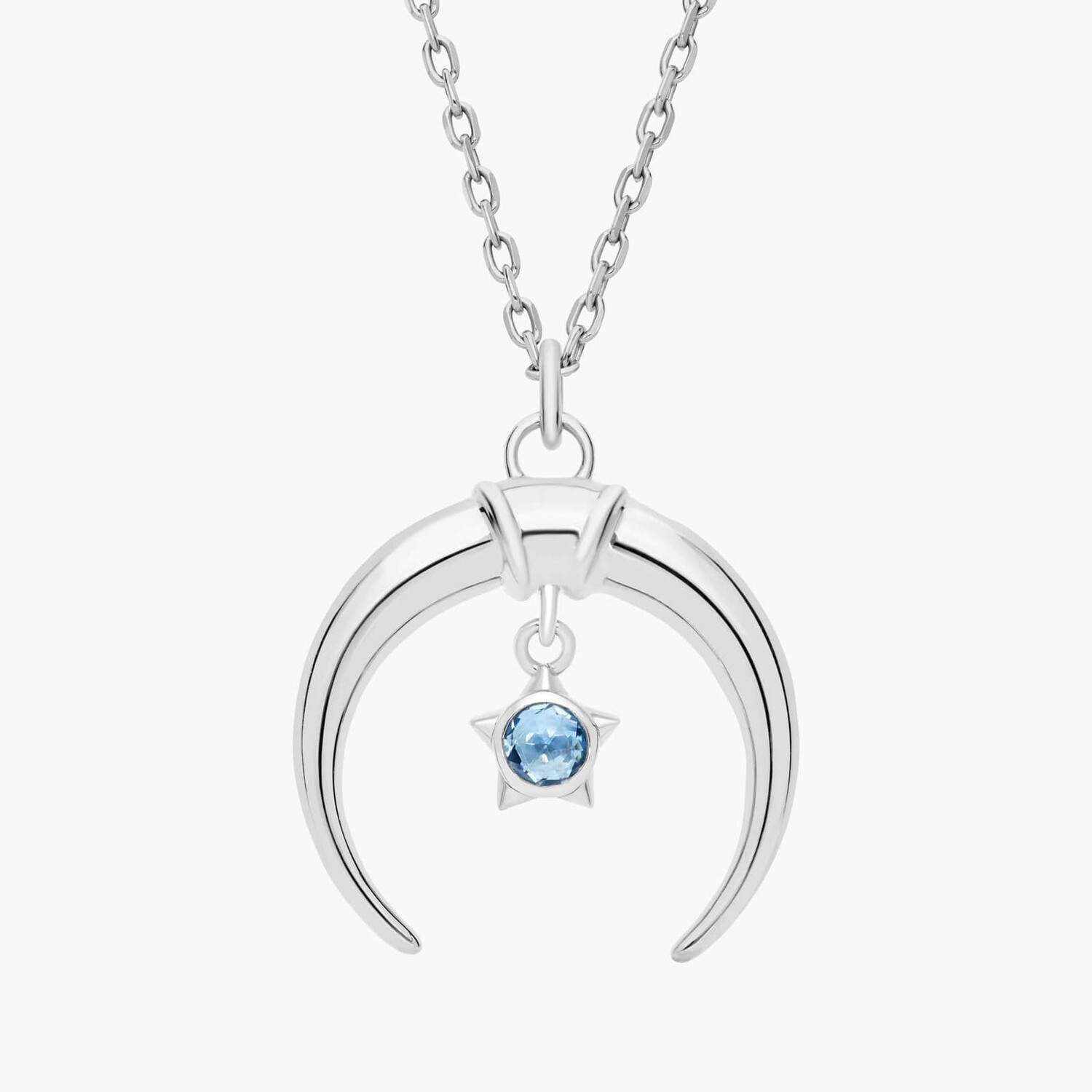 Ожерелье с подвеской в виде полумесяца и звездой из голубого топаза из стерлингового серебра Blue Nile
Ожерелье с подвеской в виде полумесяца и звездой из голубого топаза из стерлингового серебра Blue Nile