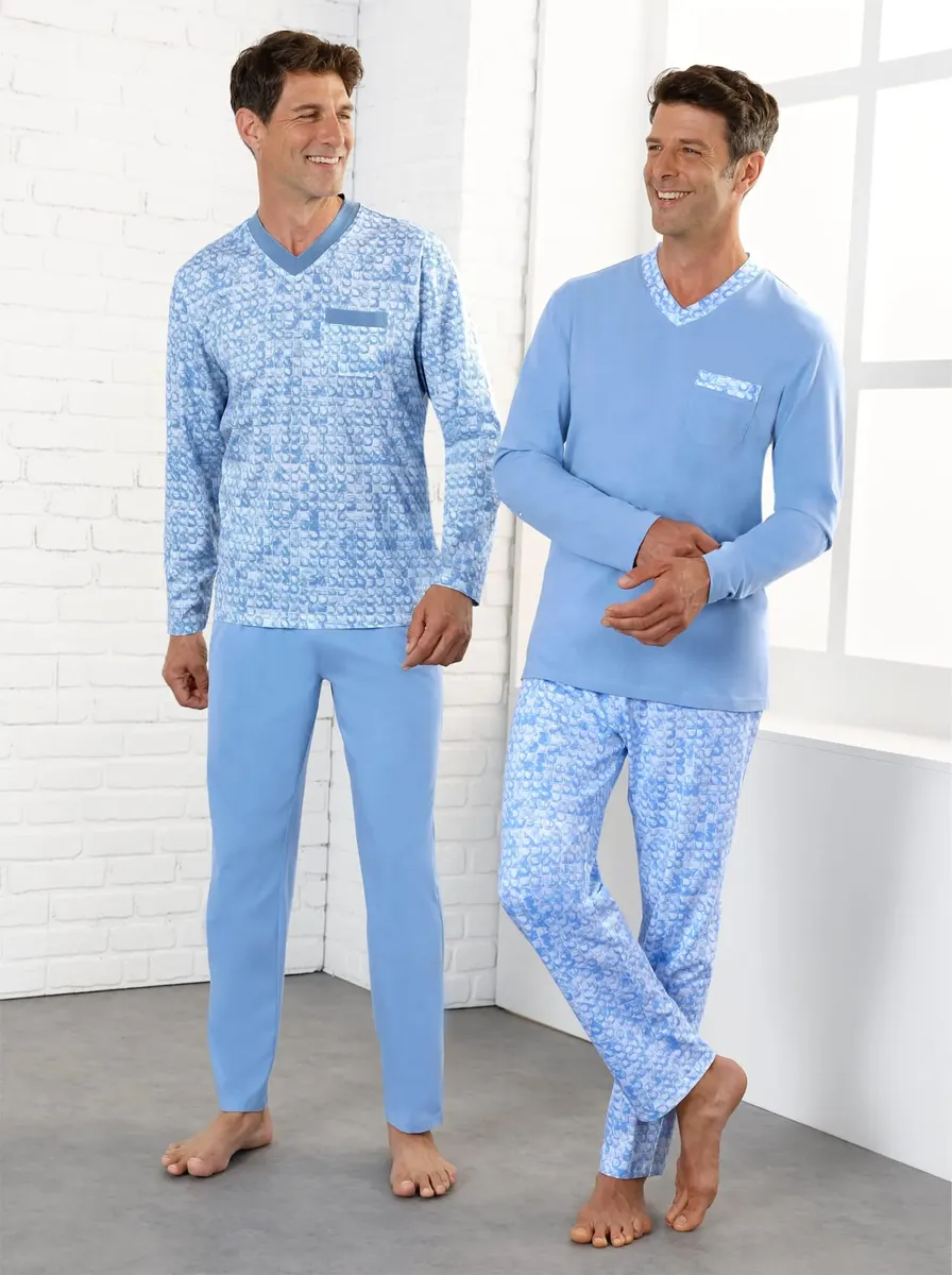 Пижама Kings Club, цвет Weiß-Himmelblau-Bedruckt
Пижама Kings Club, цвет Weiß-Himmelblau-Bedruckt