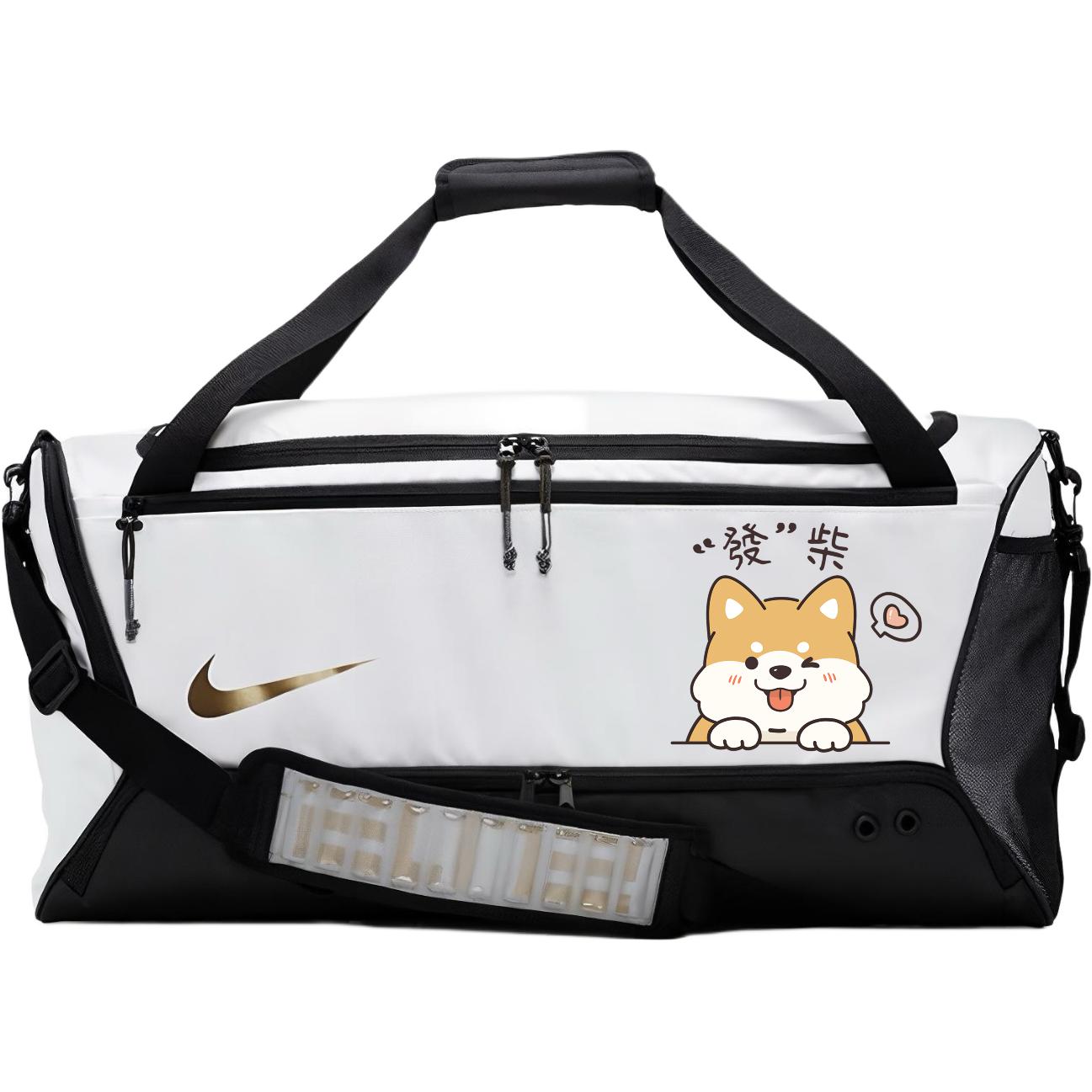 Nike Тканевая дорожная сумка унисекс переливающаяся черно-белая, Firewood
Nike Тканевая дорожная сумка унисекс переливающаяся черно-белая, Firewood