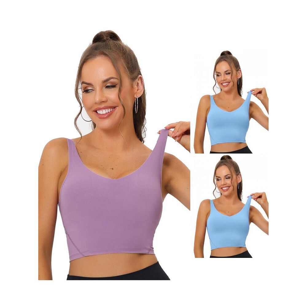 Набор из 3 комплектов женских удлиненных спортивных бюстгальтеров для йоги с мягкой подкладкой и средней поддержкой для тренировок и фитнеса ALLEGRA K, цвет Light Blue Purple
Набор из 3 комплектов женских удлиненных спортивных бюстгальтеров для йоги с мягкой подкладкой и средней поддержкой для тренировок и фитнеса ALLEGRA K, цвет Light Blue Purple