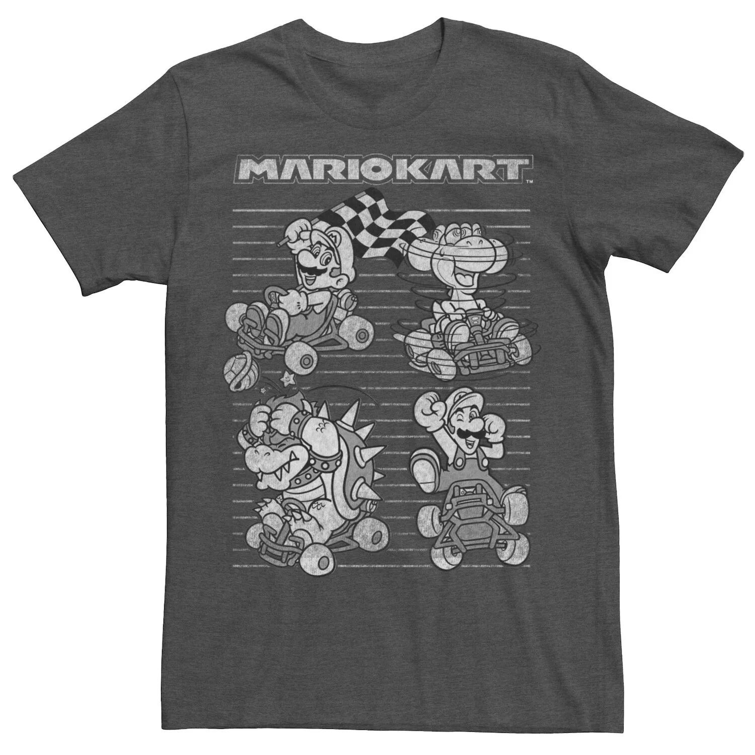 Мужская футболка Mario Kart Mario Yoshi Bowser Luigi с портретами четырех игроков Licensed Character
Мужская футболка Mario Kart Mario Yoshi Bowser Luigi с портретами четырех игроков Licensed Character
