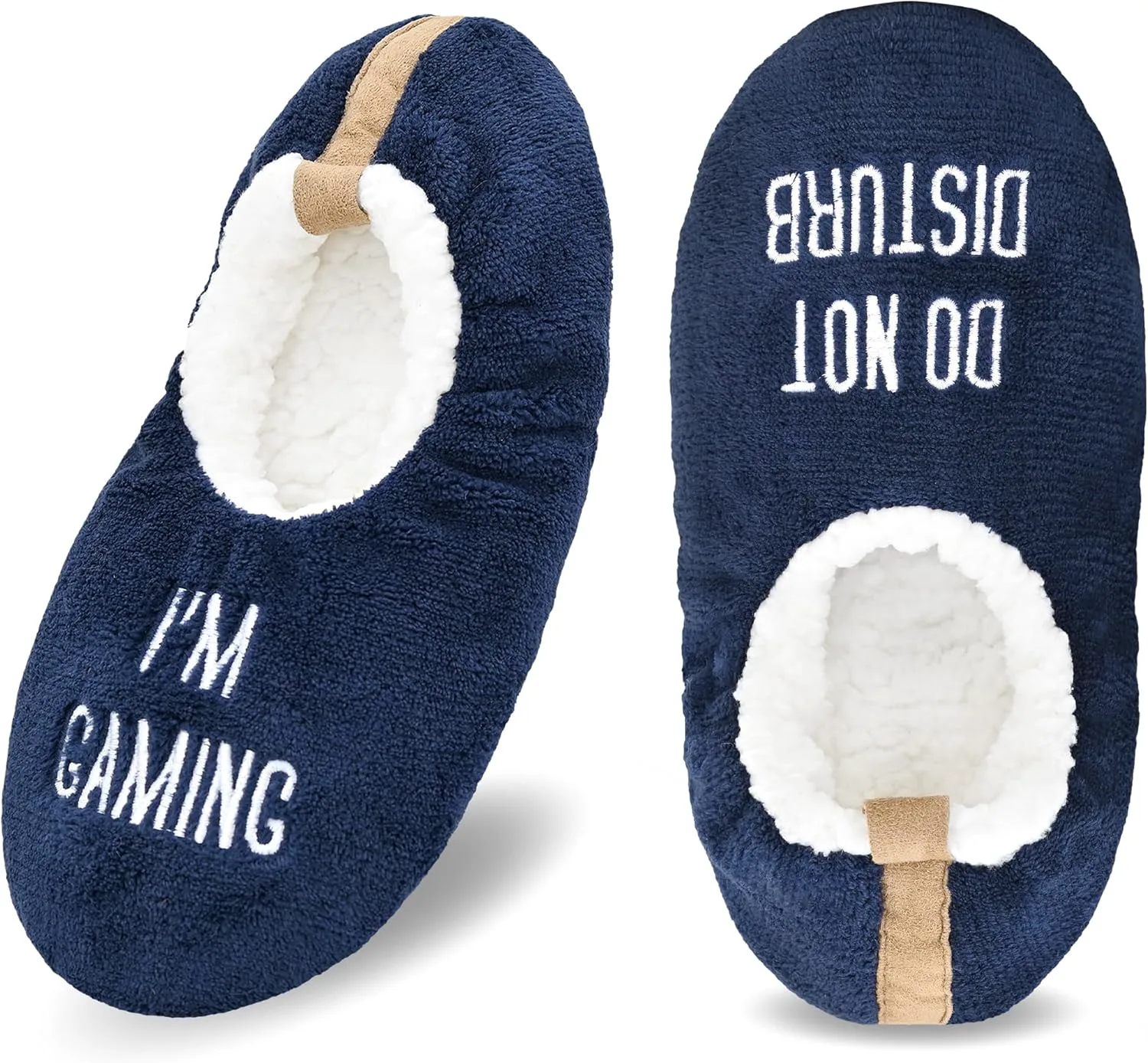 Мужские носки-тапочки DICUIRD с нескользящей подошвой, теплые домашние носки с захватами для мужчин, пушистые вязаные тапочки, темно-синий
Мужские носки-тапочки DICUIRD с нескользящей подошвой, теплые домашние носки с захватами для мужчин, пушистые вязаные тапочки, темно-синий