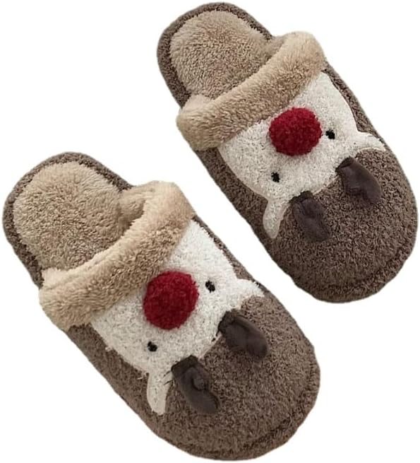 Милые тапочки с лосем, мягкие, плюшевые, теплые и пушистые домашние тапочки кавай для женщин и мужчин Plonme, коричневый
Милые тапочки с лосем, мягкие, плюшевые, теплые и пушистые домашние тапочки кавай для женщин и мужчин Plonme, коричневый