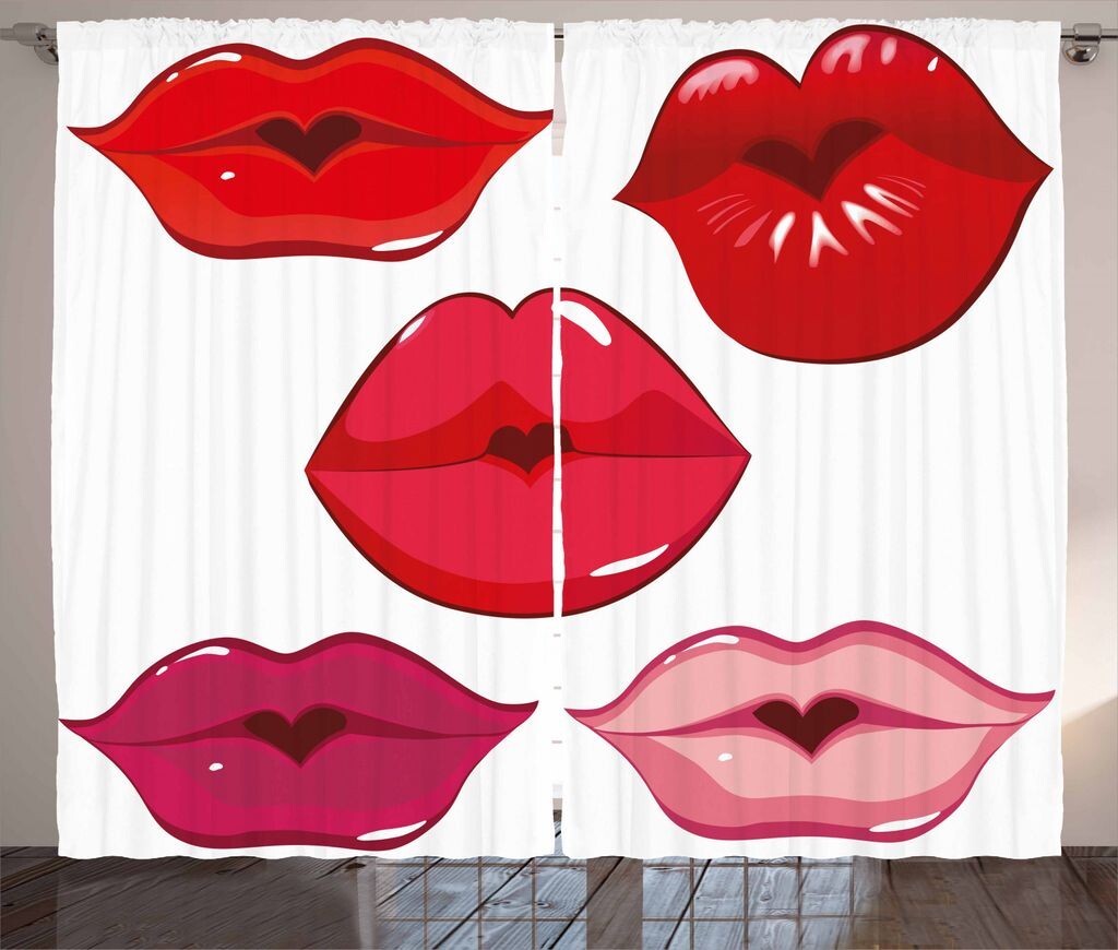 ABAKUHAUS Kiss Rustic Curtain, Woman Lip Kiss Affection Art, универсальные ленточные шторы для гостиной с петлями и крючками, 280 x 245 см, ярко-пурпурный
ABAKUHAUS Kiss Rustic Curtain, Woman Lip Kiss Affection Art, универсальные ленточные шторы для гостиной с петлями и крючками, 280 x 245 см, ярко-пурпурный