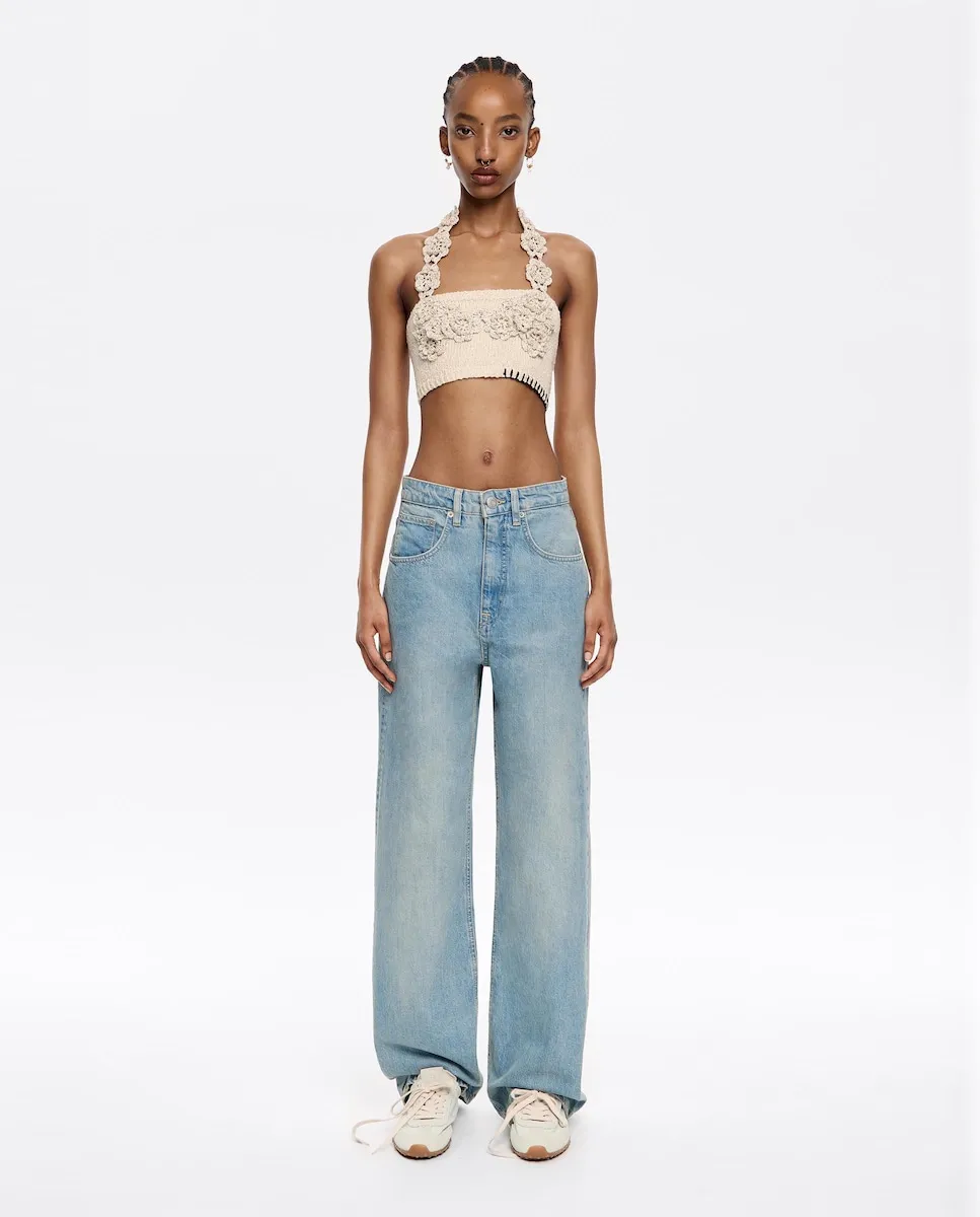 Женские широкие прямые джинсы с высокой посадкой Bimba y Lola, голубой
Женские широкие прямые джинсы с высокой посадкой Bimba y Lola, голубой