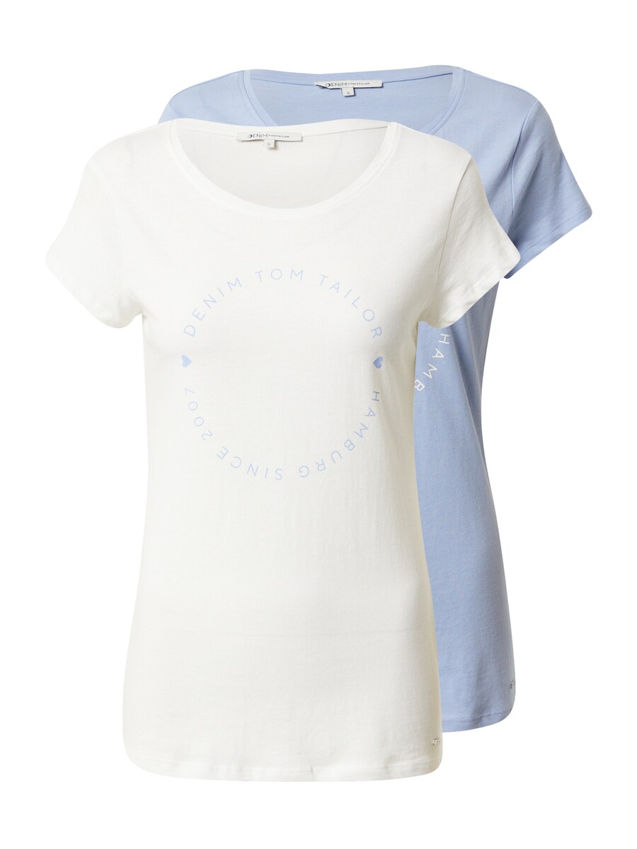 Футболка TOM TAILOR DENIM Shirt, цвет light blue/white 
Футболка TOM TAILOR DENIM Shirt, цвет light blue/white