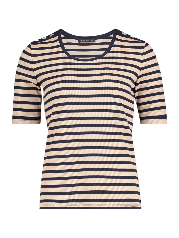 Betty Barclay Простая ребристая футболка бежевого/темно-синего цвета, Синий, Betty Barclay Простая ребристая футболка бежевого/темно-синего цвета
Betty Barclay Простая ребристая футболка бежевого/темно-синего цвета, Синий, Betty Barclay Простая ребристая футболка бежевого/темно-синего цвета