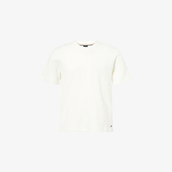 Футболка Boss с текстурой вафельной ткани, белый
Футболка Boss с текстурой вафельной ткани, белый