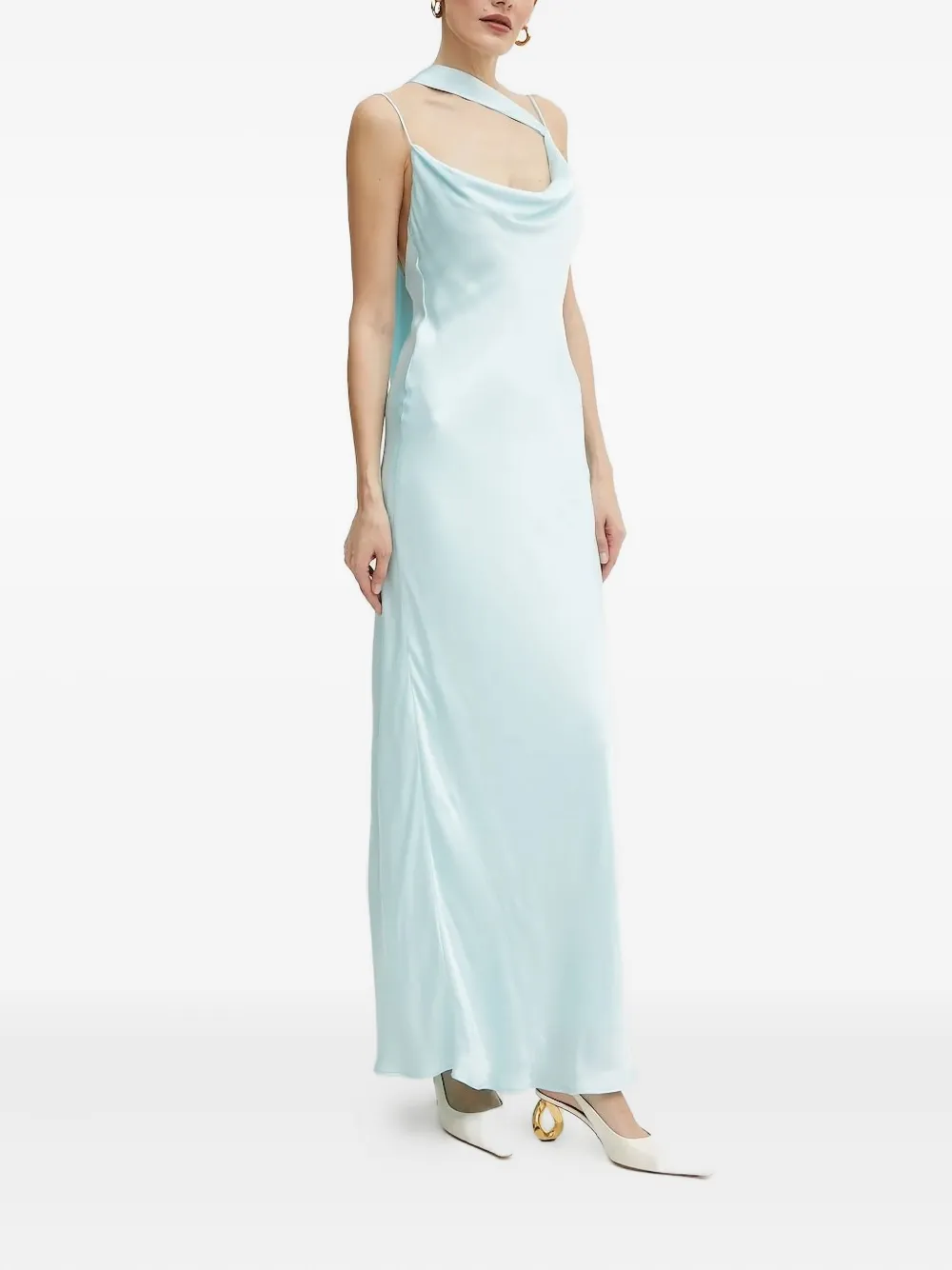 Платье макси с воротником-хомутиком и драпировкой Bardot, синий
Платье макси с воротником-хомутиком и драпировкой Bardot, синий