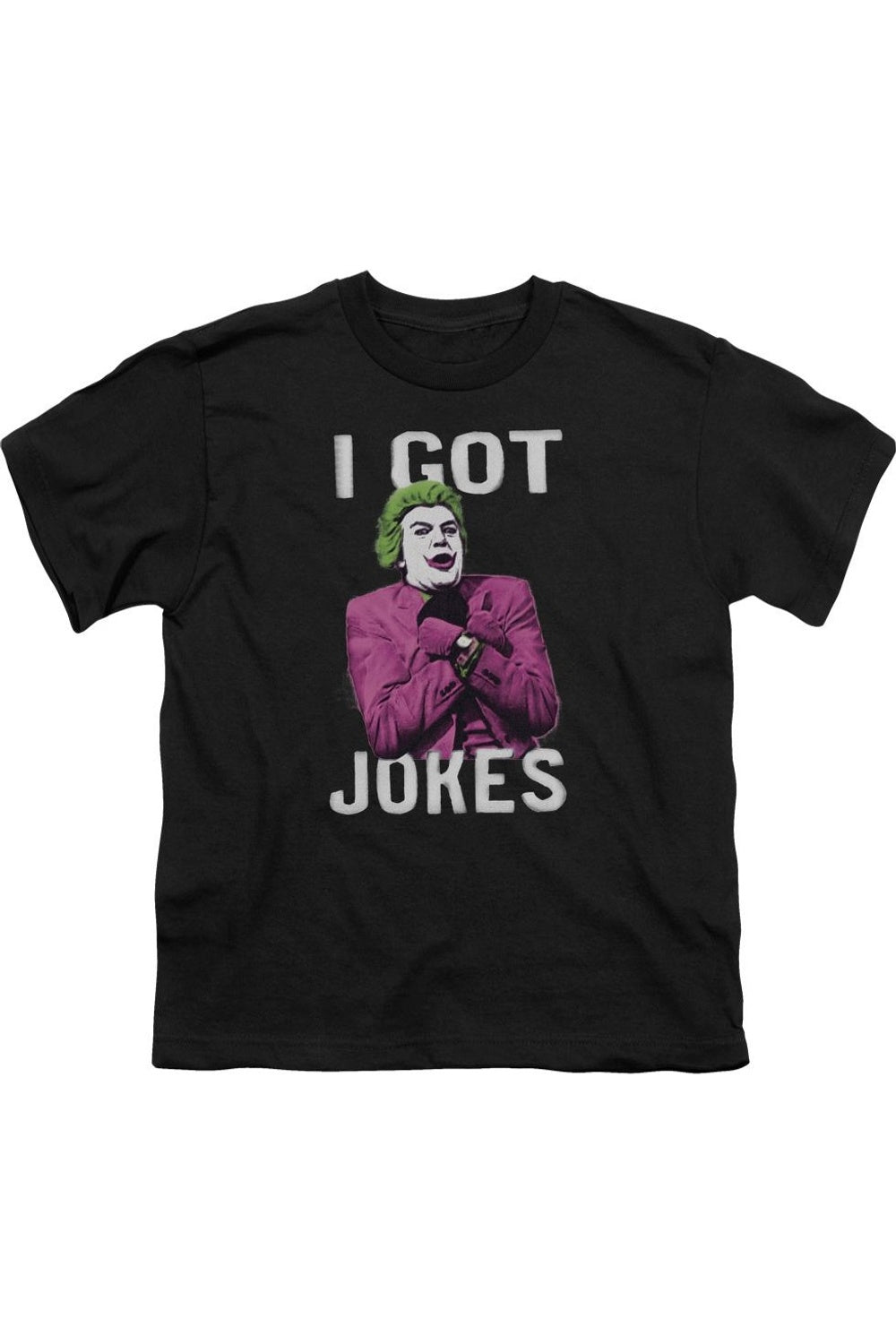 Футболка с коротким рукавом для детей Batman Classic TV "Got Jokes" Gildan, черный
Футболка с коротким рукавом для детей Batman Classic TV "Got Jokes" Gildan, черный