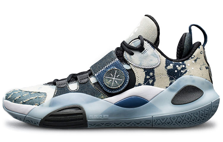 Баскетбольные кроссовки All City 8 мужские с низким верхом белого/королевского синего цвета Lining