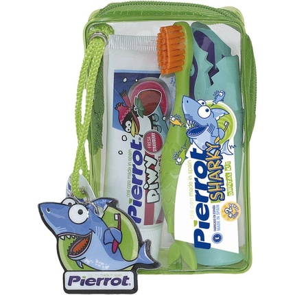 Детский дорожный набор Sharky Mini Travel Kit With Strawberry Flavored Toothpaste And Toothbrush
Детский дорожный набор Sharky Mini Travel Kit With Strawberry Flavored Toothpaste And Toothbrush
