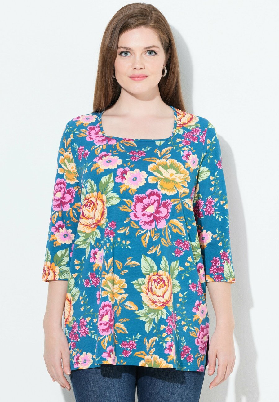 Топ Ulla Popken FLOWER PRINT SQUARE NECK, Royal Blue
Топ Ulla Popken FLOWER PRINT SQUARE NECK, Royal Blue