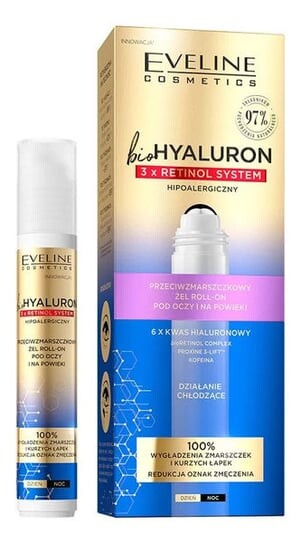 Шариковый гель для глаз и век 15мл Eveline Cosmetics bioHYALURON 3xRetinol Anti-Wrinkle System
Шариковый гель для глаз и век 15мл Eveline Cosmetics bioHYALURON 3xRetinol Anti-Wrinkle System