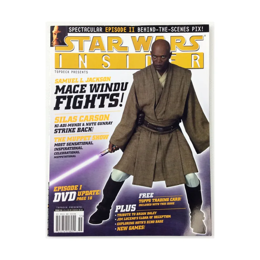 Журнал #55 "Mace Windu Fights, Silas Carson Muppet Show", Star Wars Insider #051 - #100 (WOTC)
Журнал #55 "Mace Windu Fights, Silas Carson Muppet Show", Star Wars Insider #051 - #100 (WOTC)