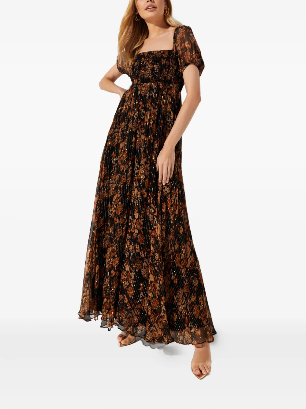 Макси-платье с цветочным принтом и квадратным вырезом Caroline Constas, коричневый
Макси-платье с цветочным принтом и квадратным вырезом Caroline Constas, коричневый