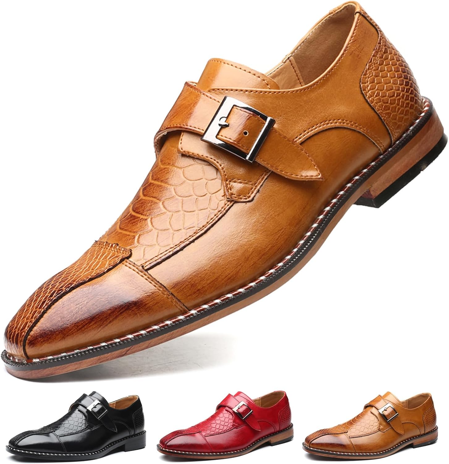 Мужские лоферы с одной пряжкой, с закрытым носком, слипоны, удобные, модные, для бизнеса, свадеб, из кожаной обуви Lossarye, коричневый
Мужские лоферы с одной пряжкой, с закрытым носком, слипоны, удобные, модные, для бизнеса, свадеб, из кожаной обуви Lossarye, коричневый