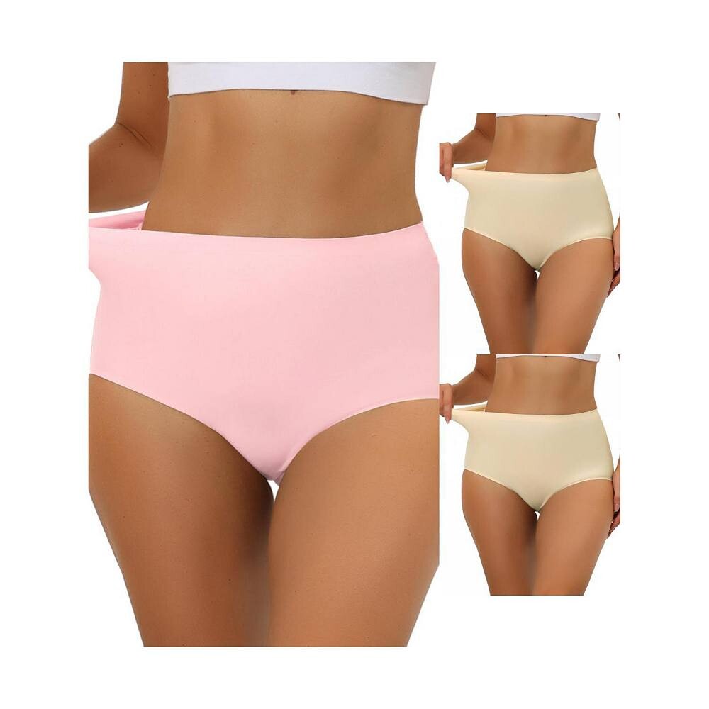 3 упаковки женских эластичных трусов с высокой талией, дышащего хипстерского нижнего белья без показа ALLEGRA K, цвет Beige Mid Pink
3 упаковки женских эластичных трусов с высокой талией, дышащего хипстерского нижнего белья без показа ALLEGRA K, цвет Beige Mid Pink
