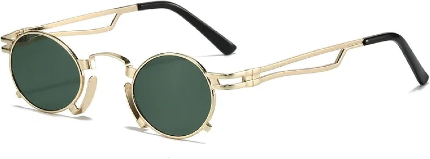 Ретро маленькие овальные солнцезащитные очки для женщин, модные очки в нестандартной металлической оправе для мужчин, панк-очки, солнцезащитные очки UV400 красного и желтого цвета TKKTLLT, Golden Dark Green
Ретро маленькие овальные солнцезащитные очки для женщин, модные очки в нестандартной металлической оправе для мужчин, панк-очки, солнцезащитные очки UV400 красного и желтого цвета TKKTLLT, Golden Dark Green