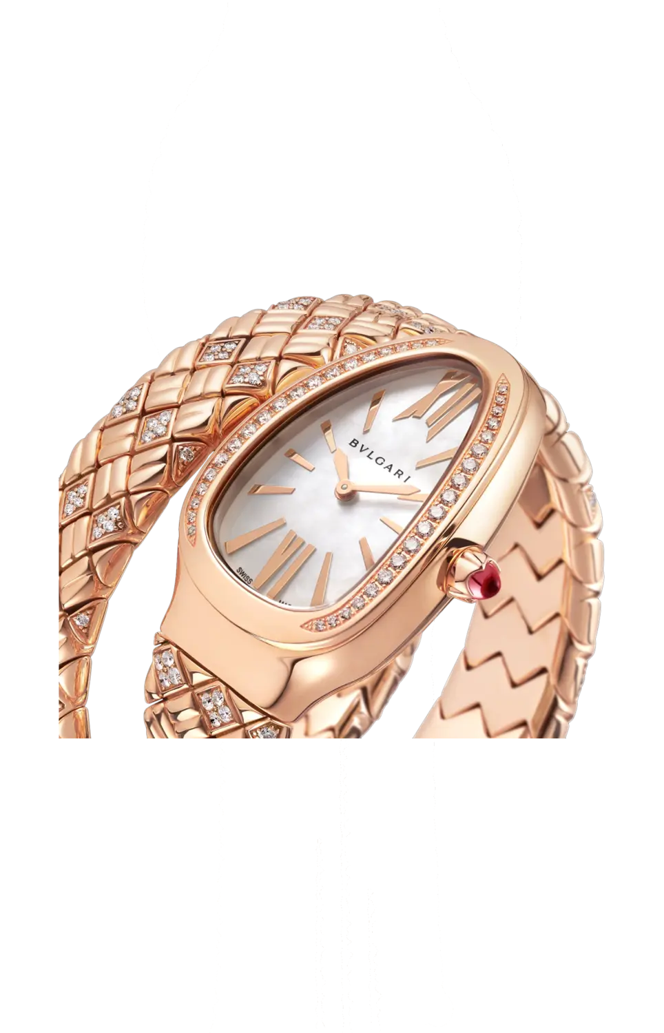 Часы Bulgari Serpenti Spiga из розового золота с бриллиантами 35 мм
Часы Bulgari Serpenti Spiga из розового золота с бриллиантами 35 мм