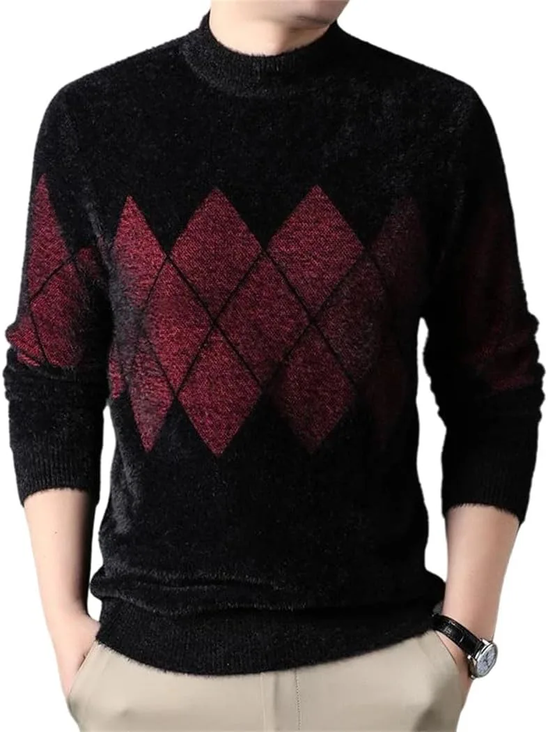 Мужской свитер с полувысоким воротником, утепленный, из мягкой шерсти
Мужской свитер с полувысоким воротником, утепленный, из мягкой шерсти