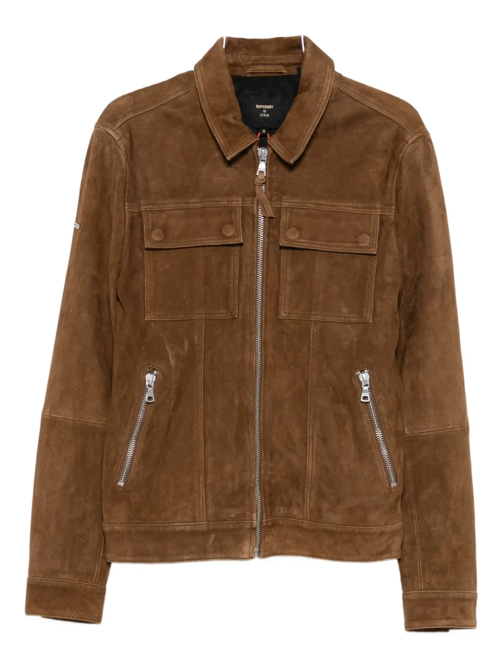 Кожаная куртка на молнии Superdry, коричневый
Кожаная куртка на молнии Superdry, коричневый