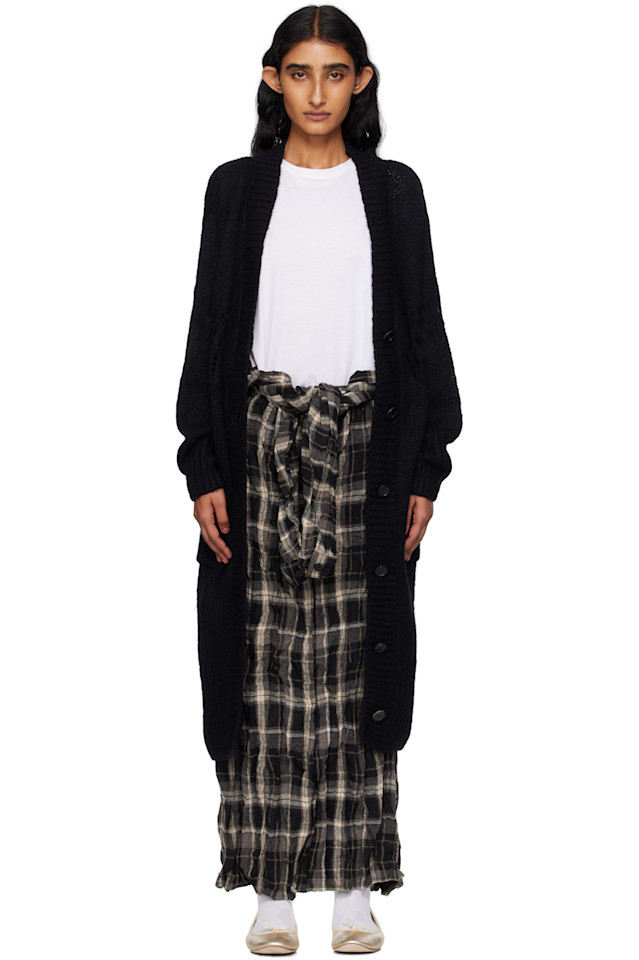 Длинный кардиган из альпаки с ажурным узором Open Yy, черный
Длинный кардиган из альпаки с ажурным узором Open Yy, черный