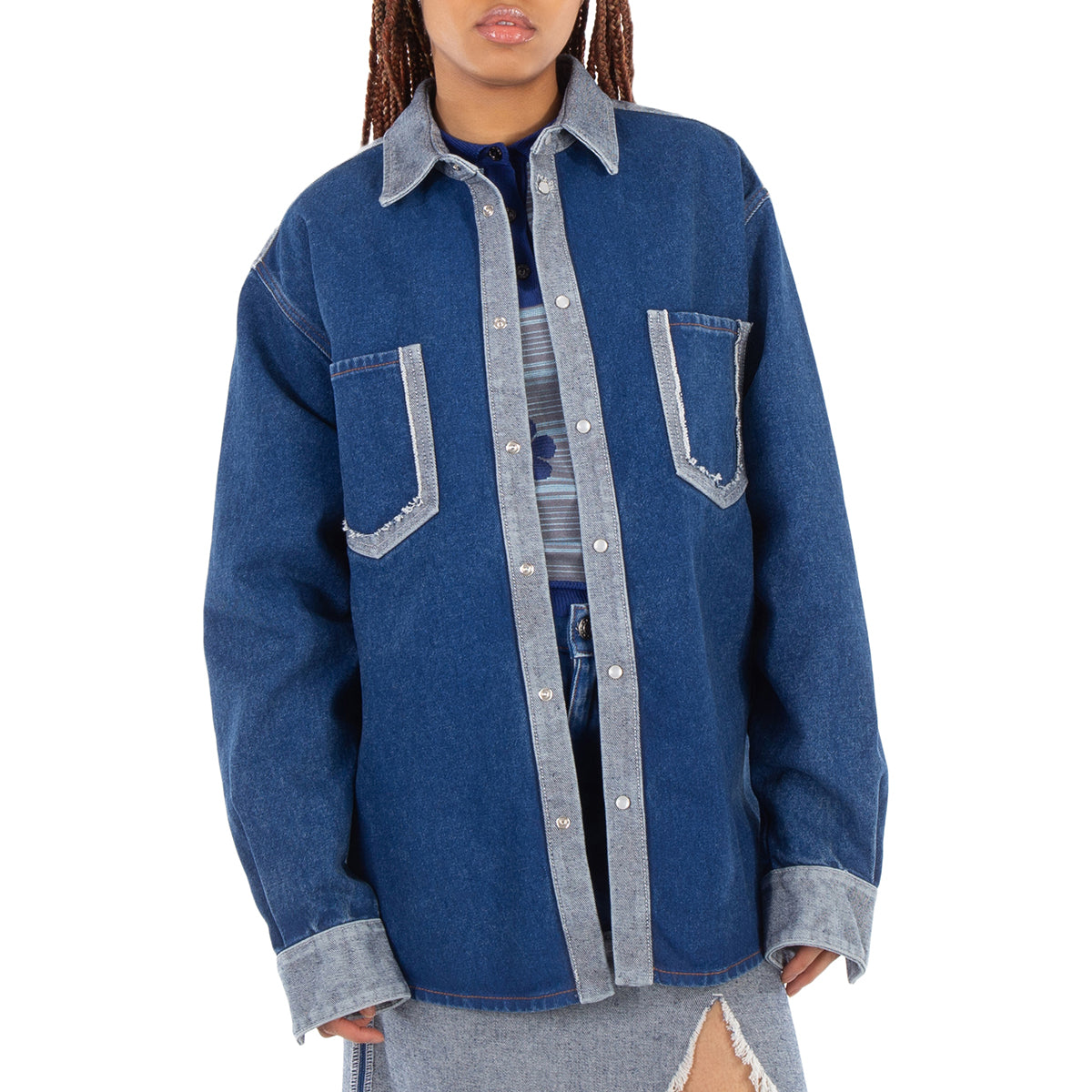 Marni Оверсайз джинсовая рубашка, Ocean
Marni Оверсайз джинсовая рубашка, Ocean