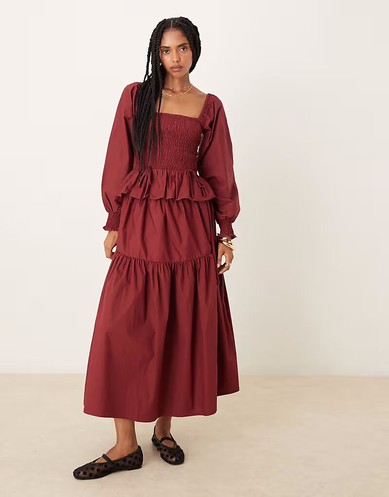 Гламурная юбка поплин мидакси с завязками в бордовом цвете Glamorous
Гламурная юбка поплин мидакси с завязками в бордовом цвете Glamorous