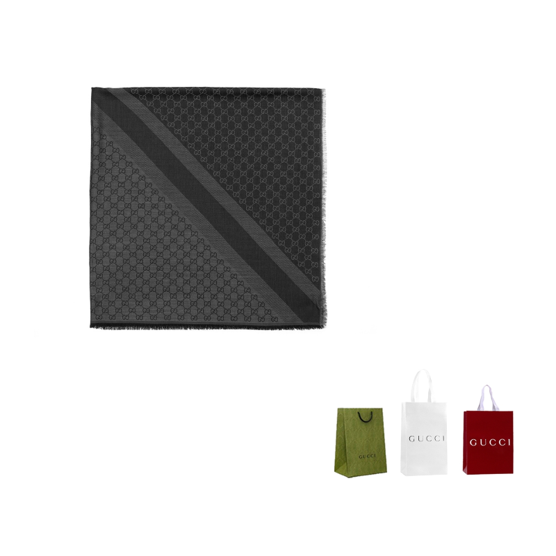 Шарф с панелями и логотипом Gg GUCCI, темно-серый
Шарф с панелями и логотипом Gg GUCCI, темно-серый