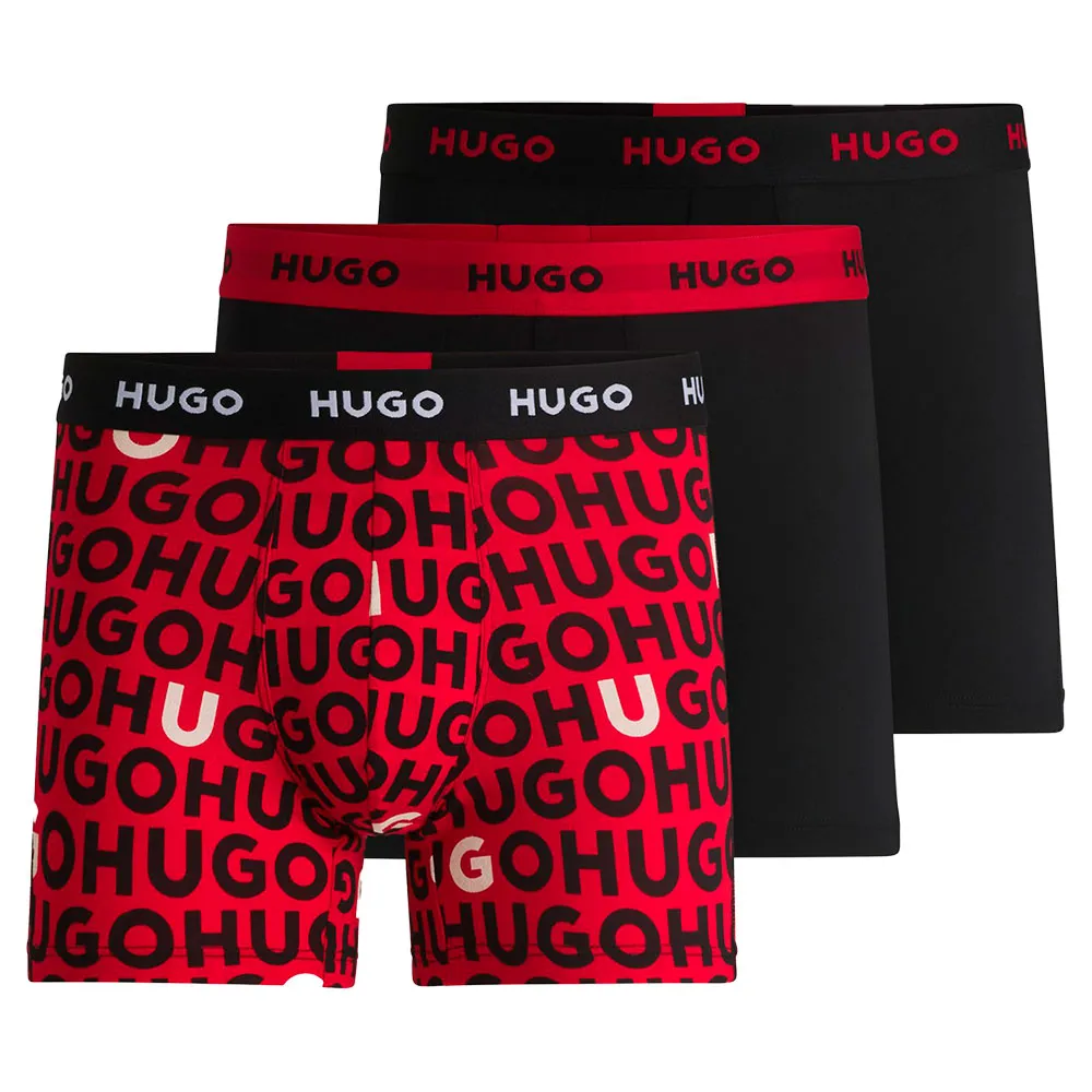 Боксеры 3 шт HUGO Design, красный 
Боксеры 3 шт HUGO Design, красный