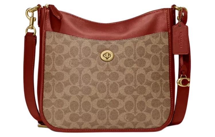 Сумка через плечо Chaise из лакированного холста с кожаной отделкой, модель Tubas, бренд COACH, цвет коричневый и розово-красный
Сумка через плечо Chaise из лакированного холста с кожаной отделкой, модель Tubas, бренд COACH, цвет коричневый и розово-красный