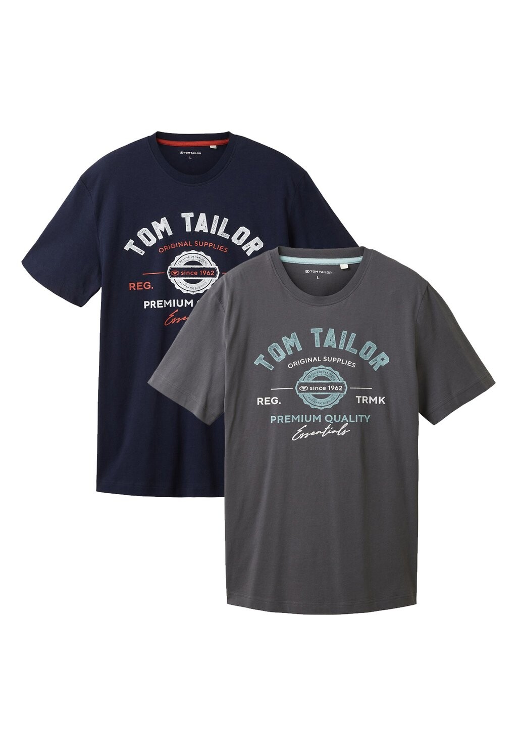 Футболка с принтом LOGO 2 PACK TOM TAILOR, сине-серый
Футболка с принтом LOGO 2 PACK TOM TAILOR, сине-серый