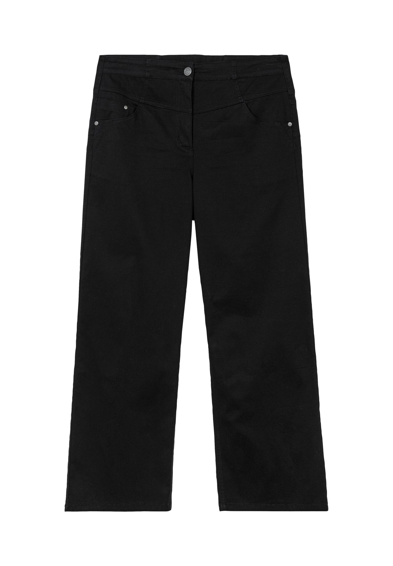 Широкие брюки с завышенной талией фигурного кроя ANNE Sheego, черный
Широкие брюки с завышенной талией фигурного кроя ANNE Sheego, черный