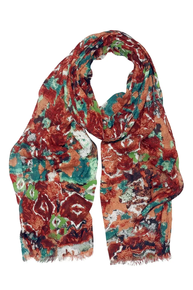 COLLEZIONE ALESSANDRO модный шарф "Оливия", в этническом дизайне, бордовый 
COLLEZIONE ALESSANDRO модный шарф "Оливия", в этническом дизайне, бордовый