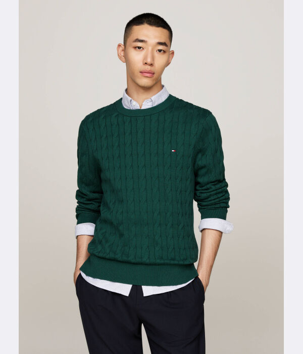 Джемпер мужской Tommy Hilfiger с узором косичка, зеленый
Джемпер мужской Tommy Hilfiger с узором косичка, зеленый