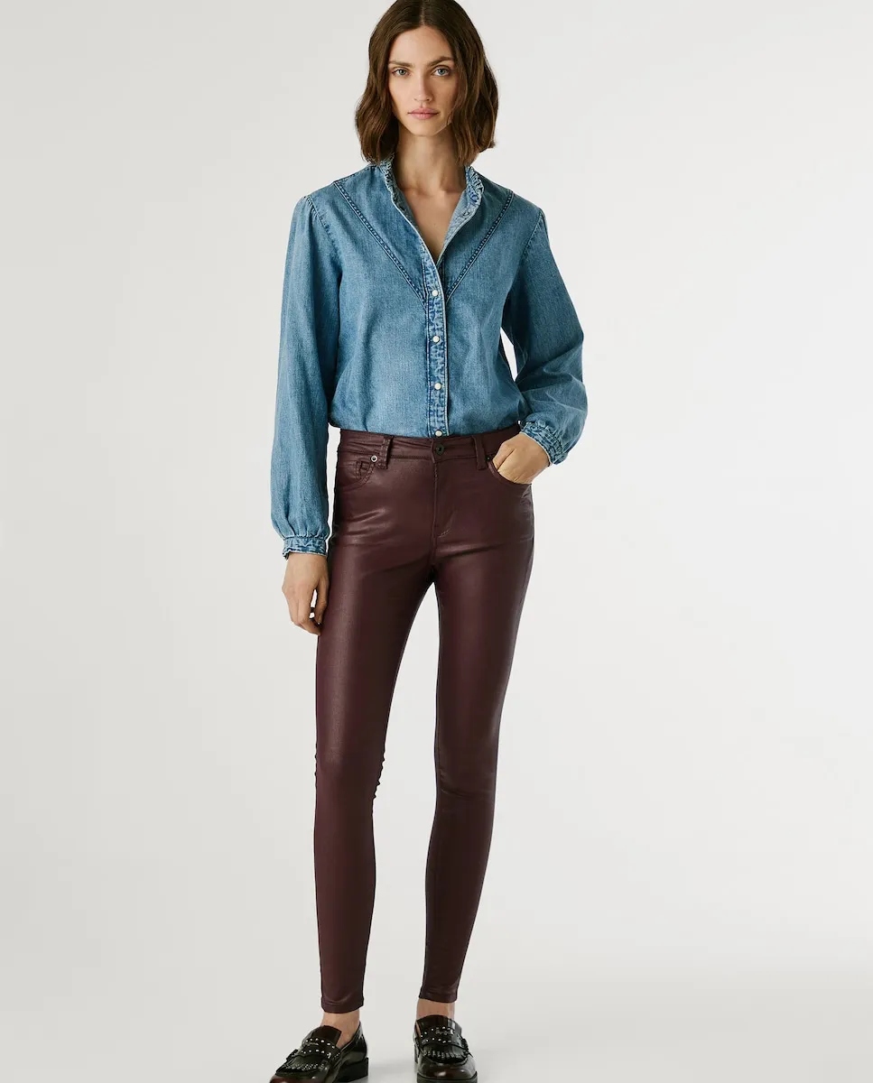 Женские джинсы-скинни с средней посадкой и вощеной обработкой Pepe Jeans, бордовый
Женские джинсы-скинни с средней посадкой и вощеной обработкой Pepe Jeans, бордовый